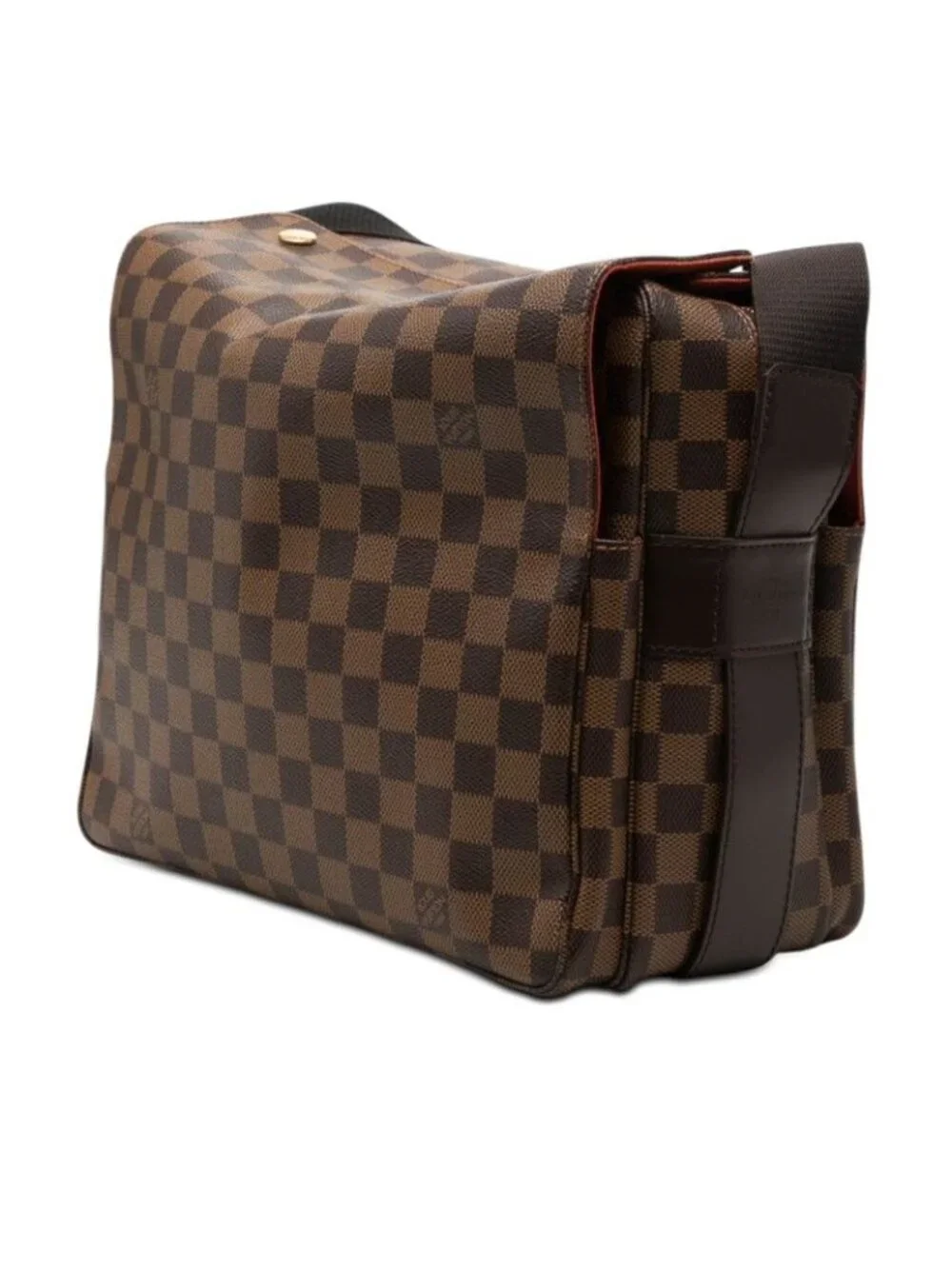 Louis Vuitton Damier Naviglio Crossbody Shoulder Bag Brown Leather
